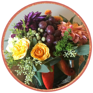 colorful flower arrangement for corporate event