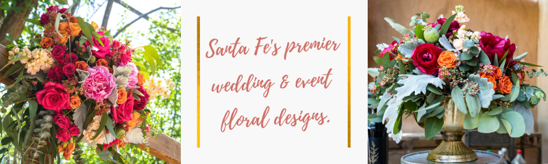 Santa Fe wedding and event florist collage